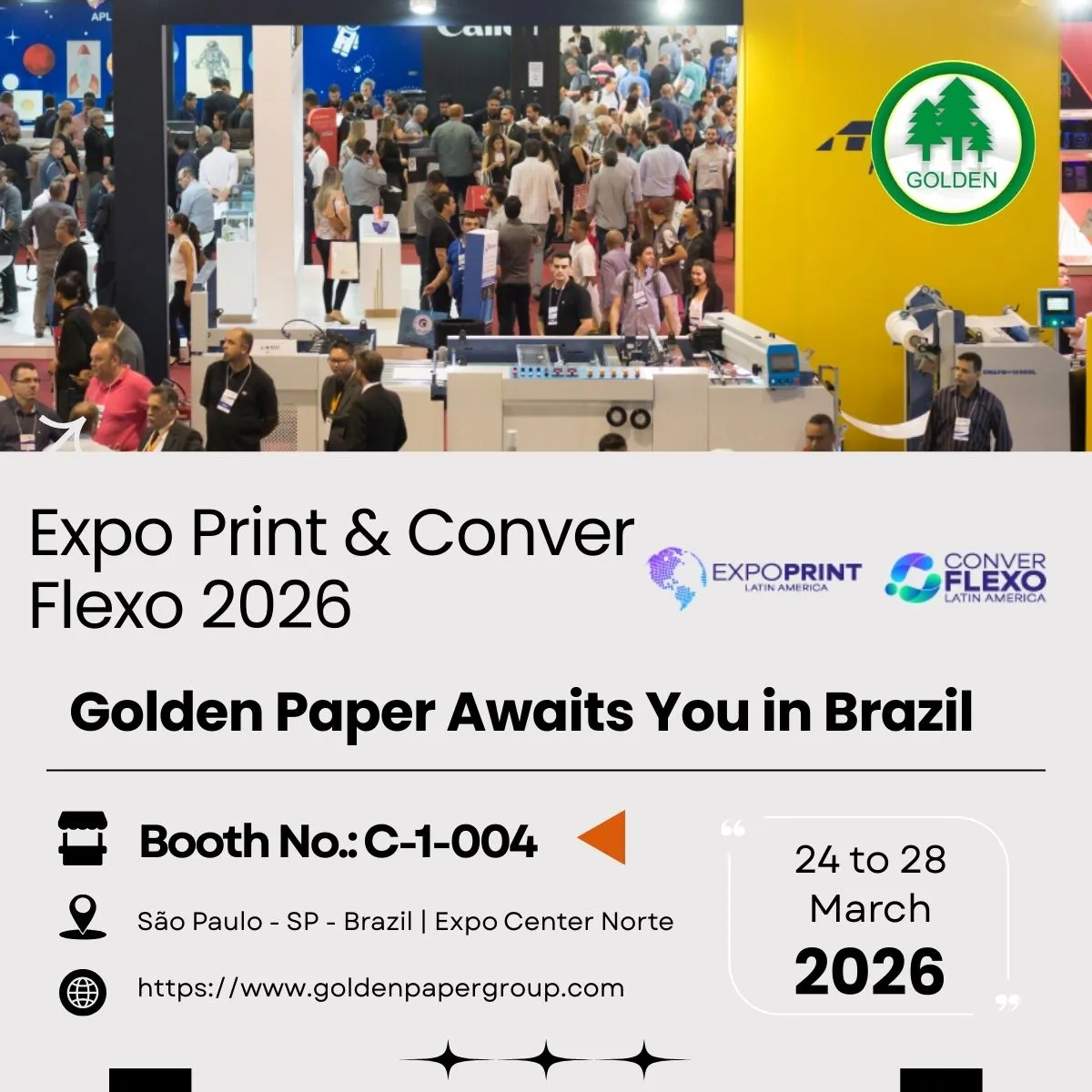 Golden Paper to Exhibition di EXPOPRINT Latin Amerika 2026 di Brasil